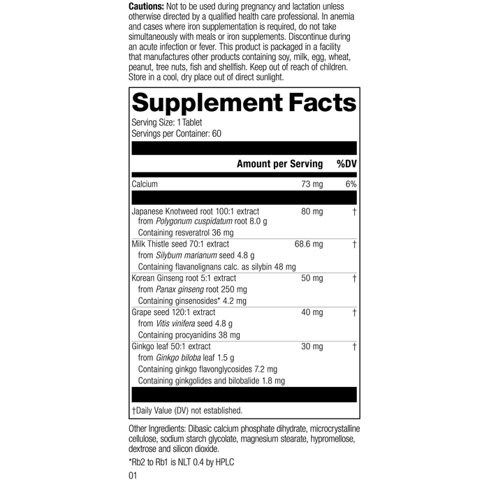 HerbaVital, Rev 01 Supplement Facts