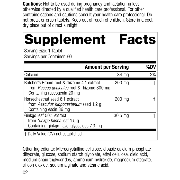 Vascular Care Complex, Rev 02 Supplement Facts