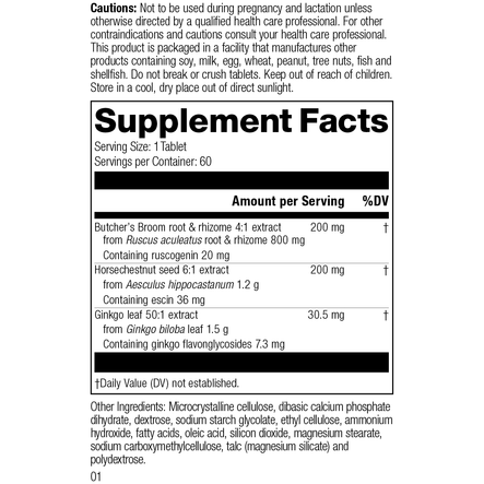 Vascular Care Complex, Rev 01 Supplement Facts