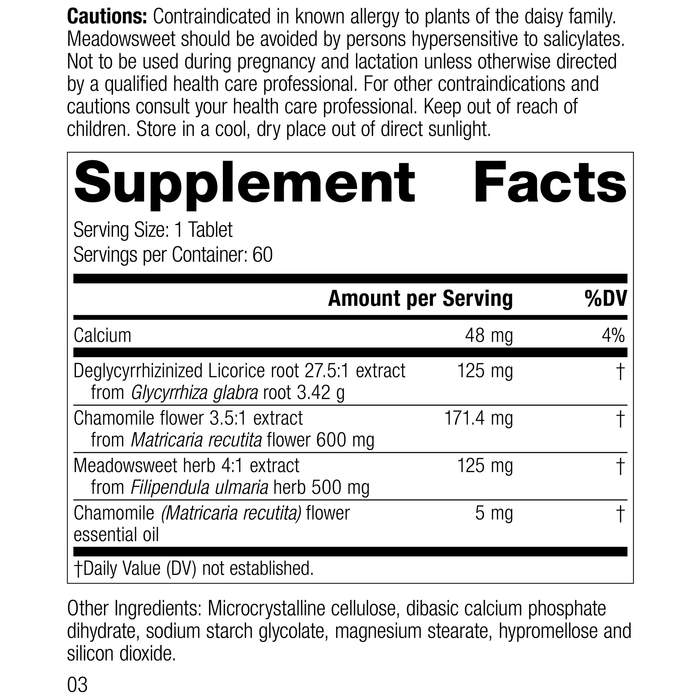 supplement fact label
