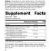 supplement fact label