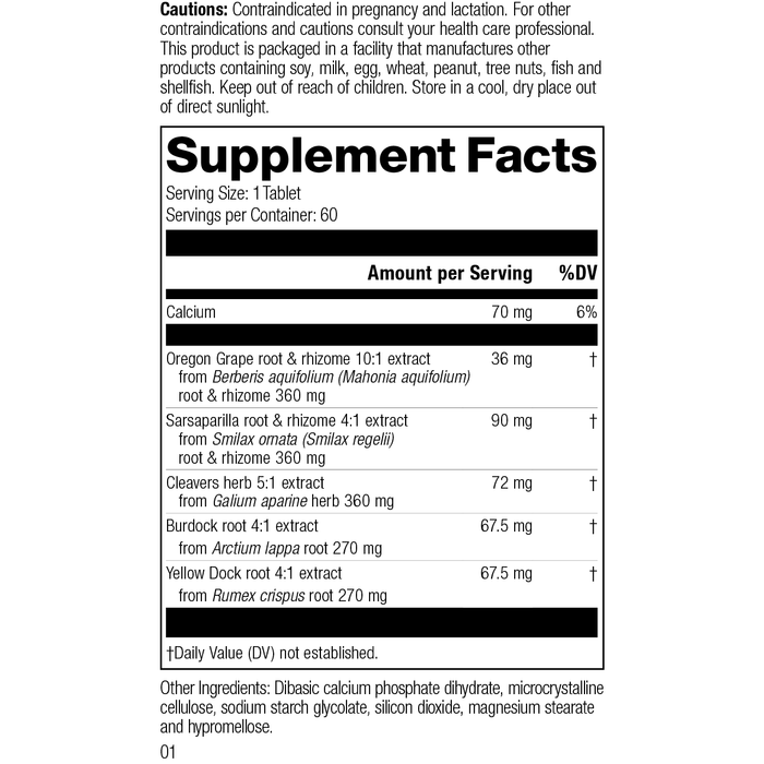 supplement fact label