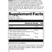 supplement fact label
