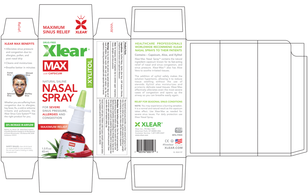MAX Nasal Spray with Capsicum 1.5 fl oz by Xlear recommendations and supplement facts