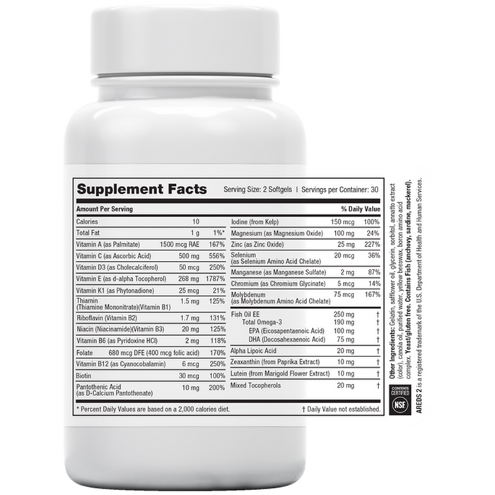 
Macular Health Complete 60 Softgels by Eye Promise
supplement facts label
