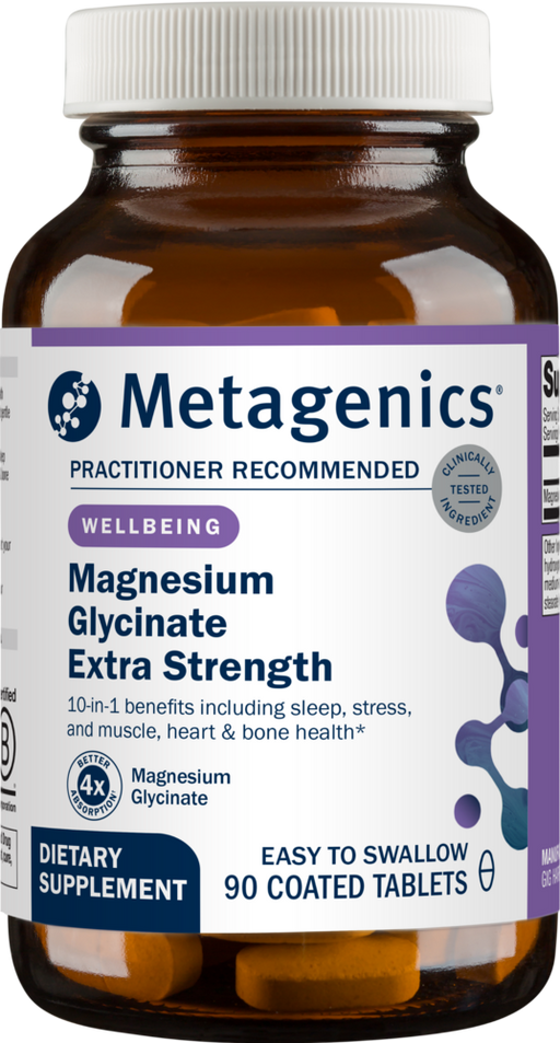 Magnesium Glycinate Extra Strength 90 Tablets by Metagenic
