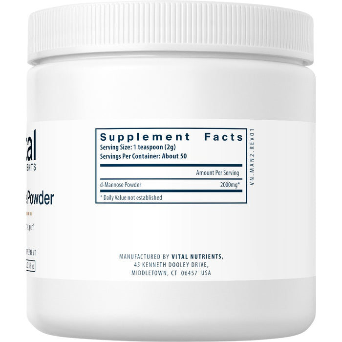 Mannose powder 100 grams supplement facts