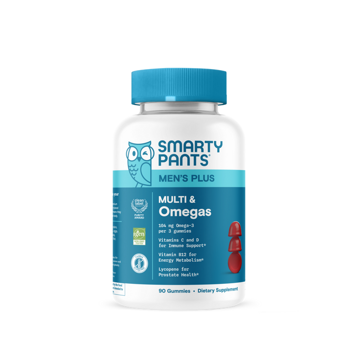 Men's Plus Multi & Omegas 90 Gummies by SmartyPants Vitamins