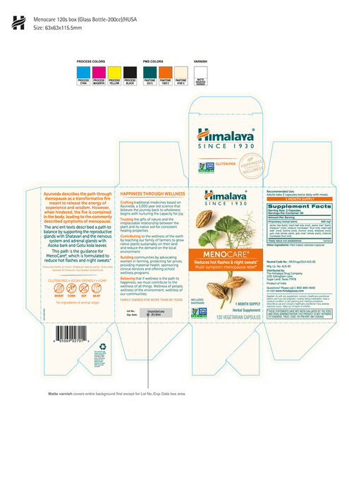 MenoCare 120 Capsules by Himalaya Wellness information label

