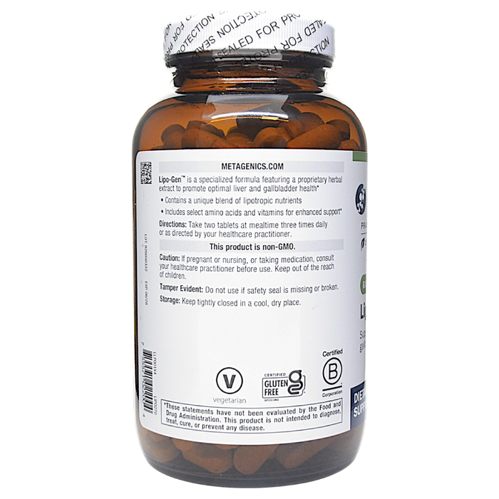 Metagenics' Lipo-Gen 270 Tablets Suggested Use