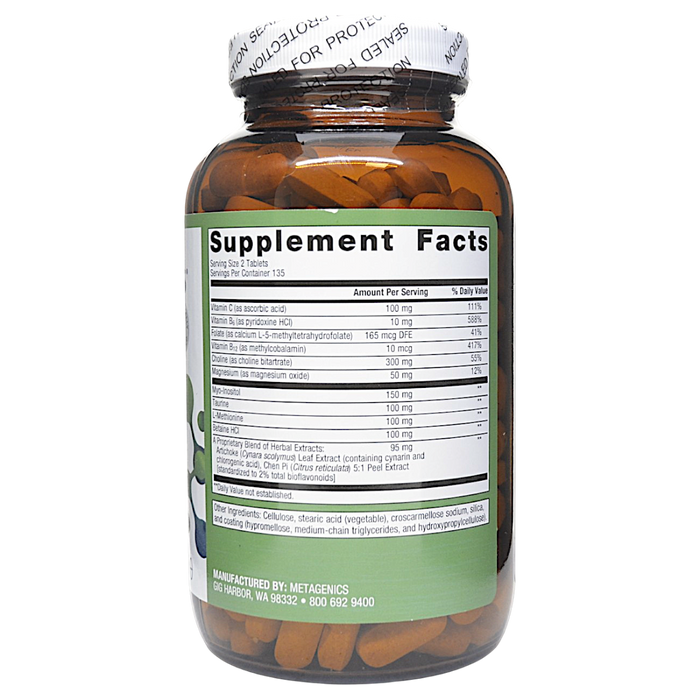 Metagenics' Lipo-Gen 270 Tablets Supplement Facts