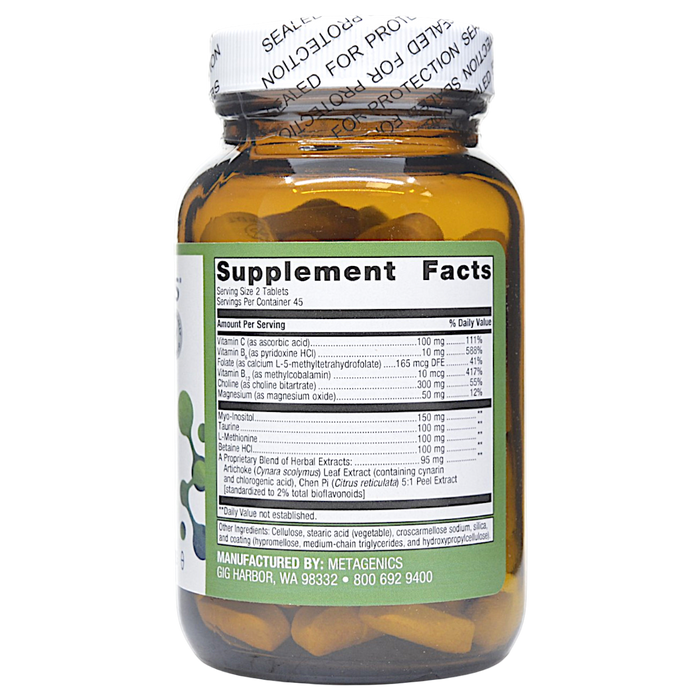 Metagenics' Lipo-Gen 90 Tablets Supplement Facts