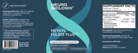 Methyl Folate Plus 90 Capsules by Neurobiologix Label