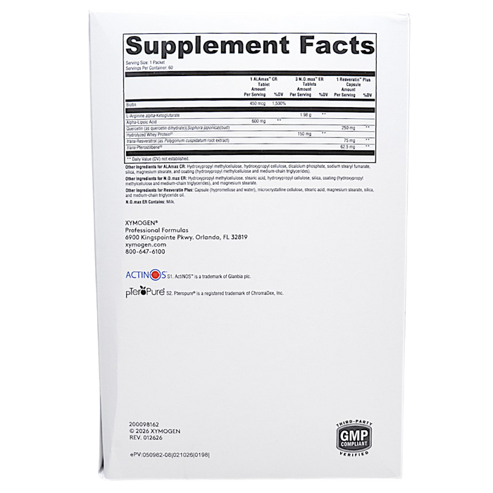 Xymogen's Mitochondrial Renewal Kit 60 Packets supplement facts