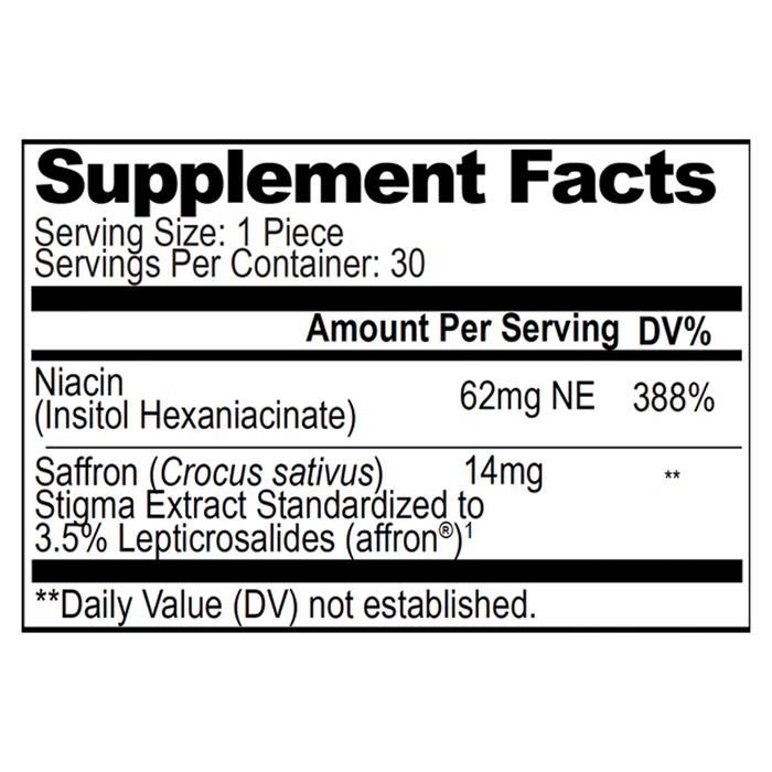 Mood Bites 30 Pieces by Natural Stacks supplement facts label