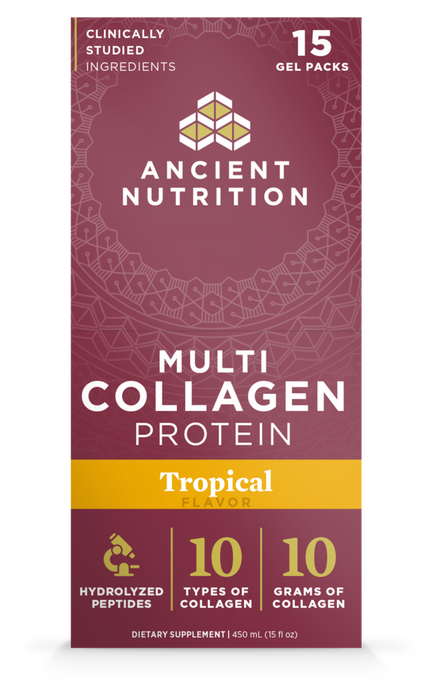 Multi Collagen Protein Gel Packs, Tropical 15 Packs by Ancient Nutrition