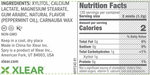 Natural Xylitol Mints by Xlear Peppermint supplement facts label