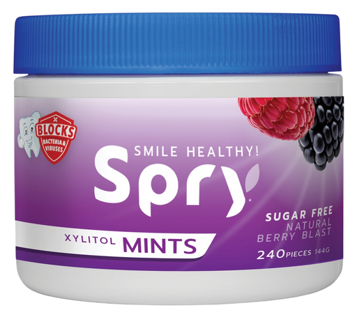 Natural Xylitol Mints by Xlear berry blast