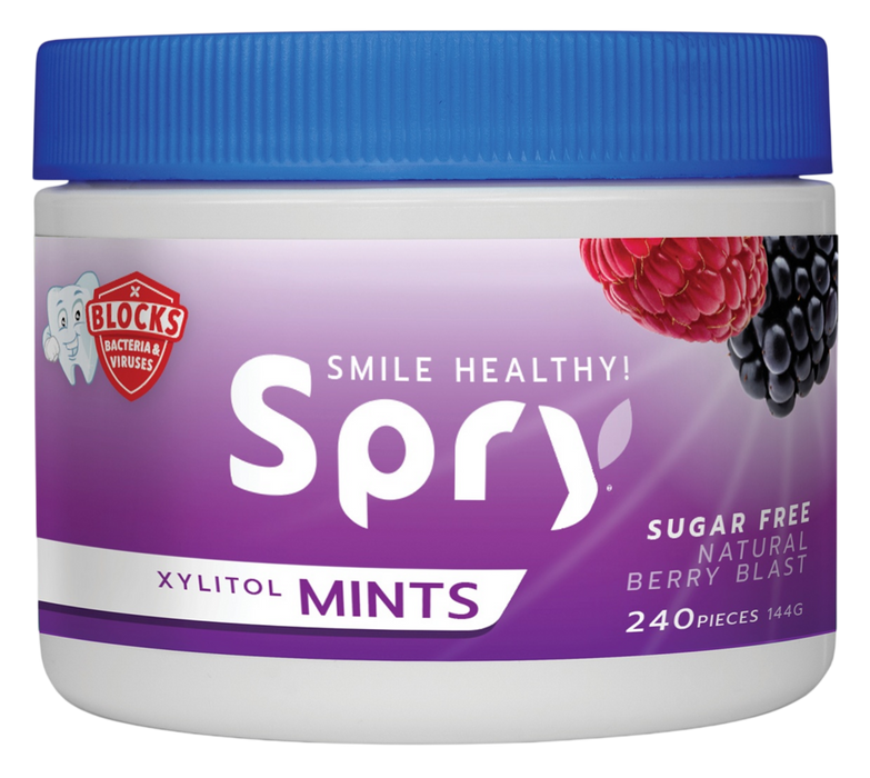 Natural Xylitol Mints by Xlear berry blast