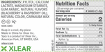 Natural Xylitol Mints by Xlear berry blast nutrition facts label