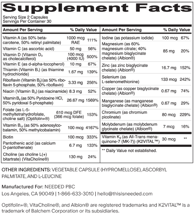 Women's Multi Capsules 60 capsules by Needed