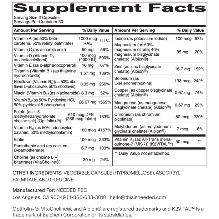 Women's Multi Capsules 60 capsules by Needed