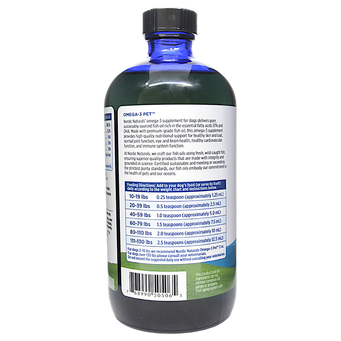 Nordic Naturals' Omega-3 Pet 16 fl oz Suggested Use