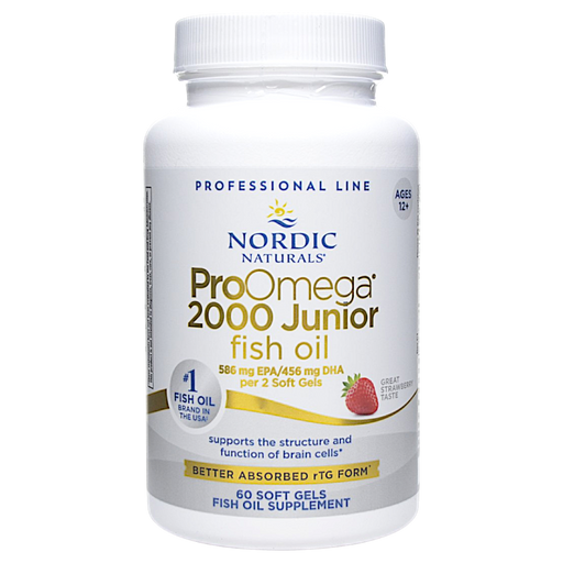 Bottle of Nordic Naturals' ProOmega 2000 Jr 60 softgels
