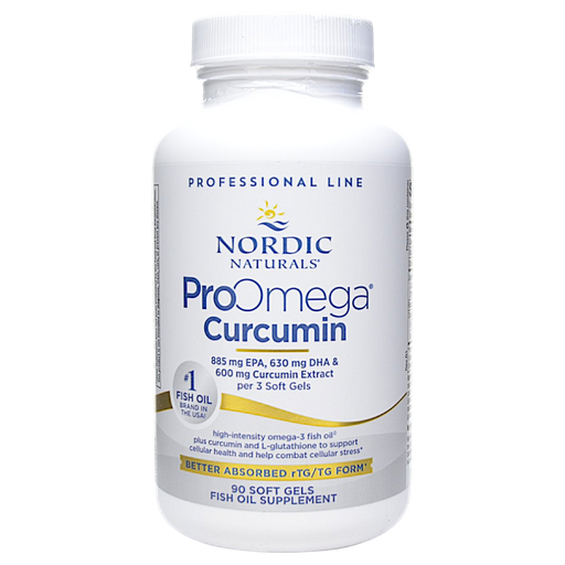 Bottle of Nordic Naturals' ProOmega Curcumin 90 softgels