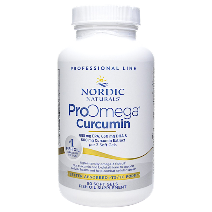 Bottle of Nordic Naturals' ProOmega Curcumin 90 softgels