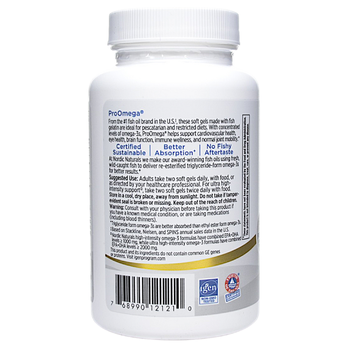 Nordic Naturals' ProOmega in Fish Gelatin 60 softgels Suggested Use
