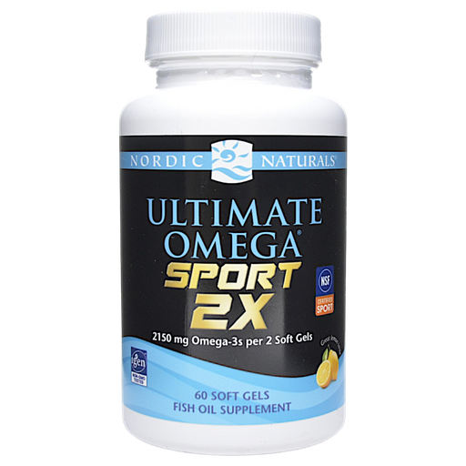 Bottle of Nordic Naturals' Ultimate Omega 2X Sport 60 softgels