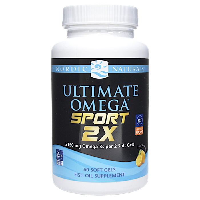 Bottle of Nordic Naturals' Ultimate Omega 2X Sport 60 softgels