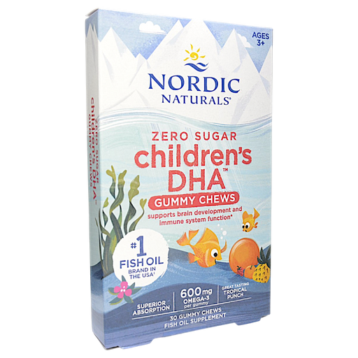 Box of Nordic Naturals' Zero Sugar Children's DHA 30 Gummy Chews
