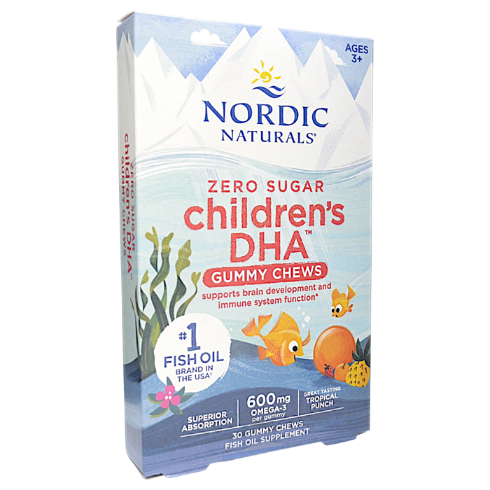Box of Nordic Naturals' Zero Sugar Children's DHA 30 Gummy Chews