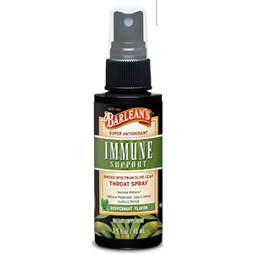 Olive Leaf Complex Throat Spray Peppermint 1.5 fl oz by Barlean's Organic Oils