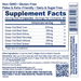 Organ BodyHealth Supplement Facts Label