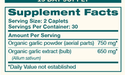 Organic Garlic 60 Caplets by Himalaya Wellness supplement facts label
