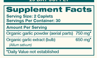 Organic Garlic 60 Caplets by Himalaya Wellness supplement facts label
