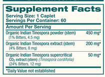 Organic Guduchi 60 Caplets by Himalaya Wellness supplement facts label
