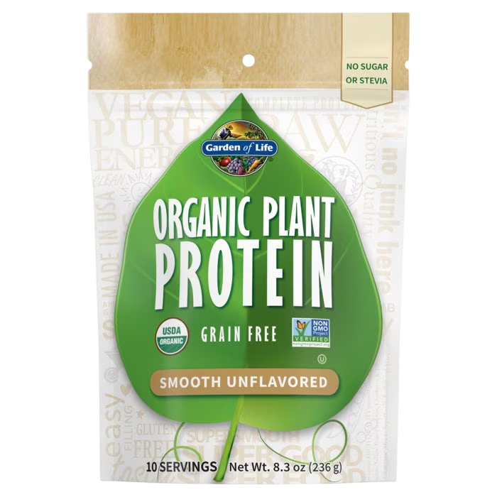 Organic Plant Protein Unflavored 10 Servings by Garden of Life