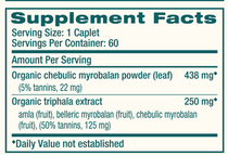 Organic Triphala by Himalaya Wellness 60 supplement facts
