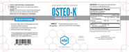 Osteo-K 180 Capsules by NBI Label