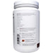 Protein powder container with label on a white background
