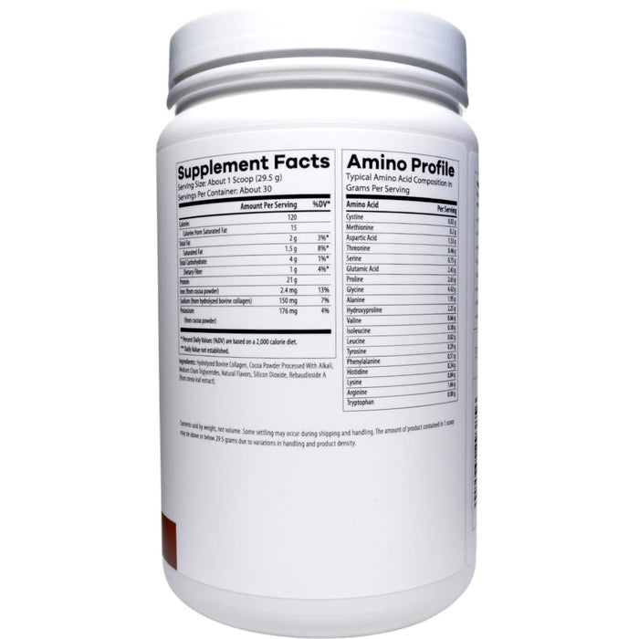 Supplement container with label showing 'Supplement Facts' and 'Amino Profile' on a white background
