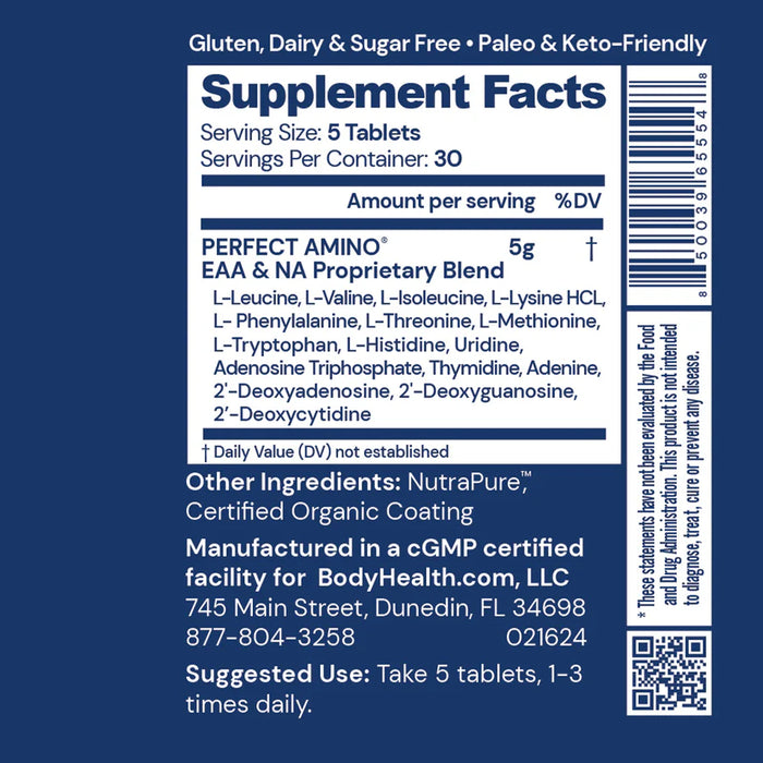 PerfectAmino Coated 150 Supplement Facts
