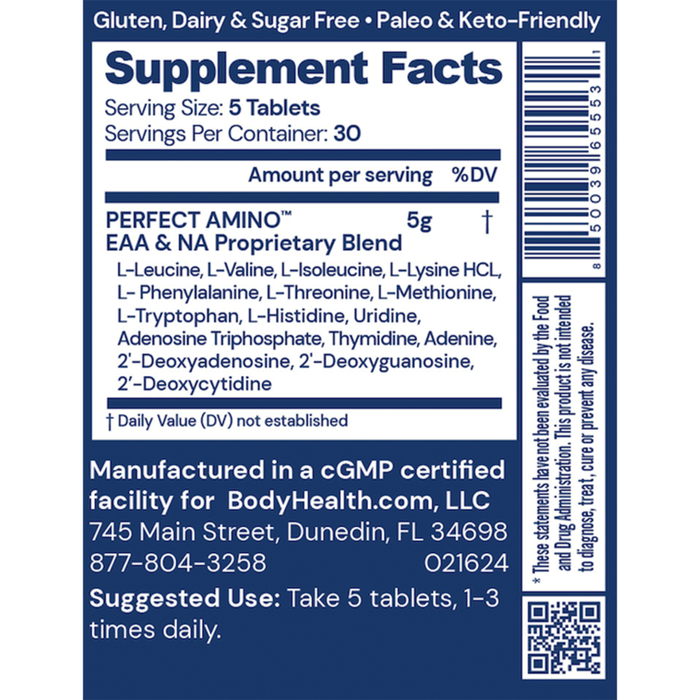 Perfect Amino 150 tablets Supplement Facts