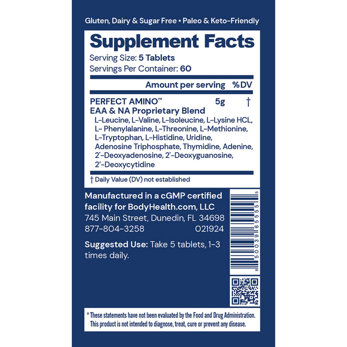 Perfect Amino 300 tablets Supplement Facts