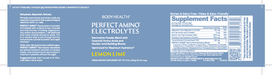 Perfect Amino Electrolytes Lemon Lime 60 servings supplement facts label