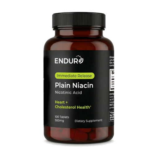 Plain Niacin IR 500mg 100 Tablets by Endurance Products